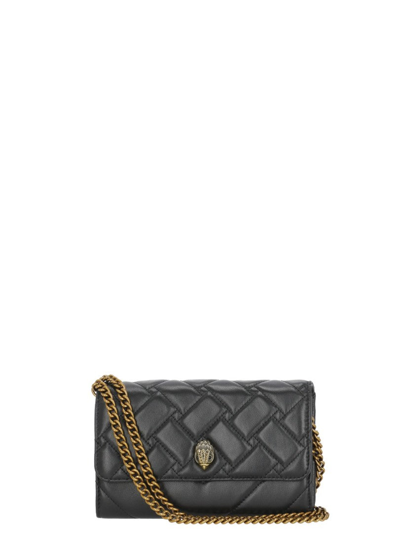 Kurt Geiger Black Kensington Leather Shoulder Wallet