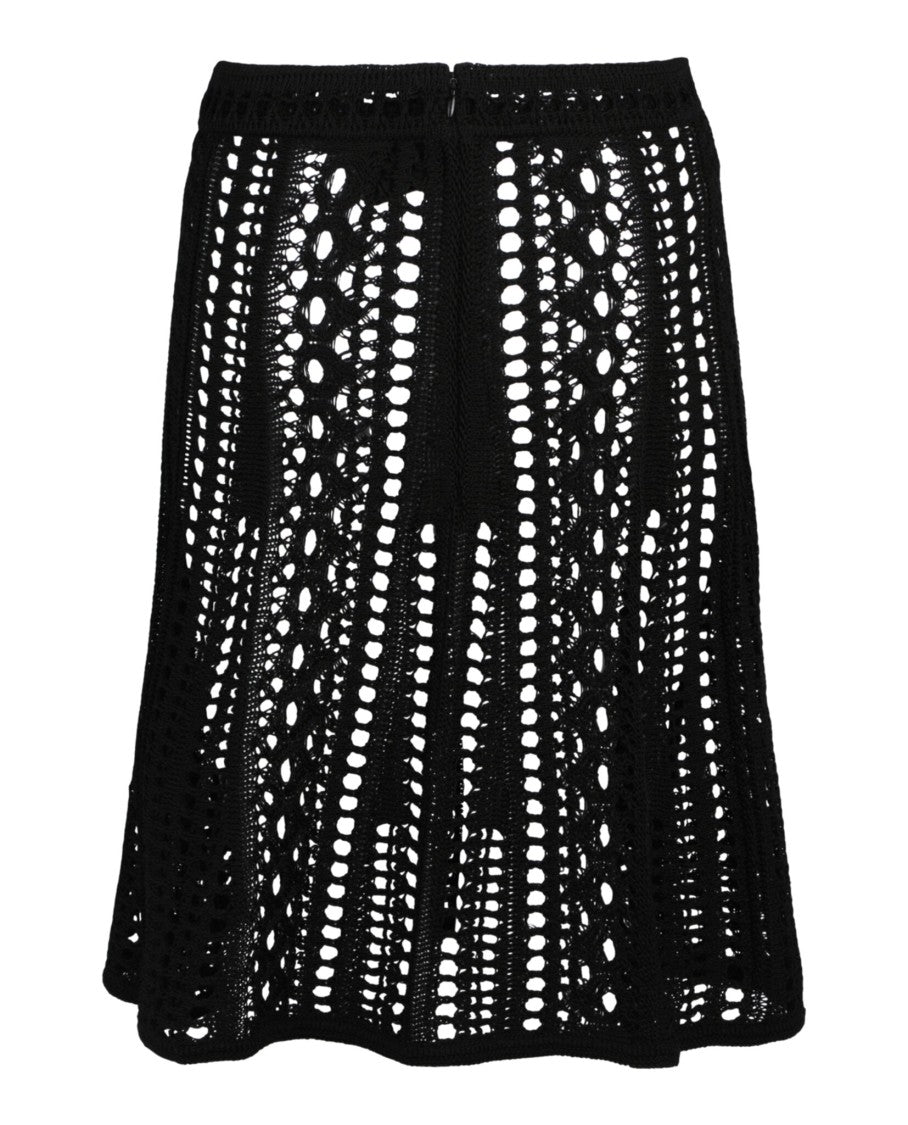 Givenchy Open-Knit Crochet Mini Skirt