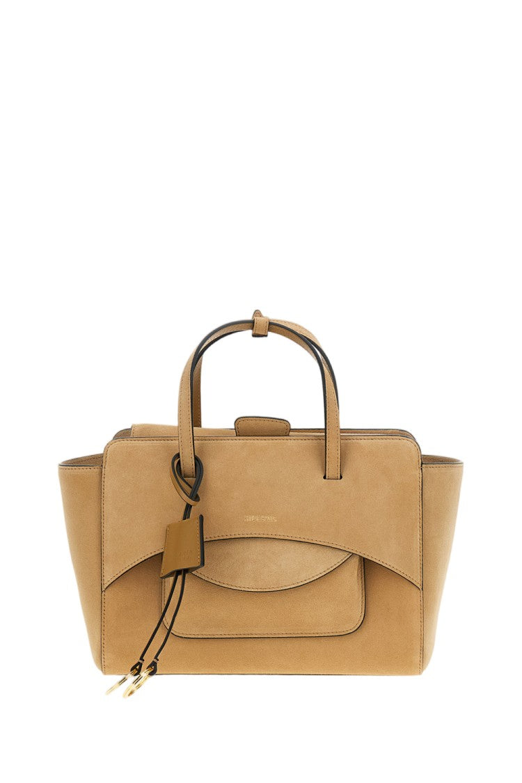 Hidesins Light Brown Flap M Suede Shoulder Bag