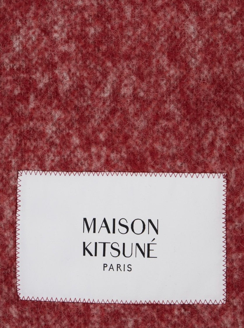 Maison Kitsuné Multicolour Scarf With Harmonious Pattern And Soft Finish