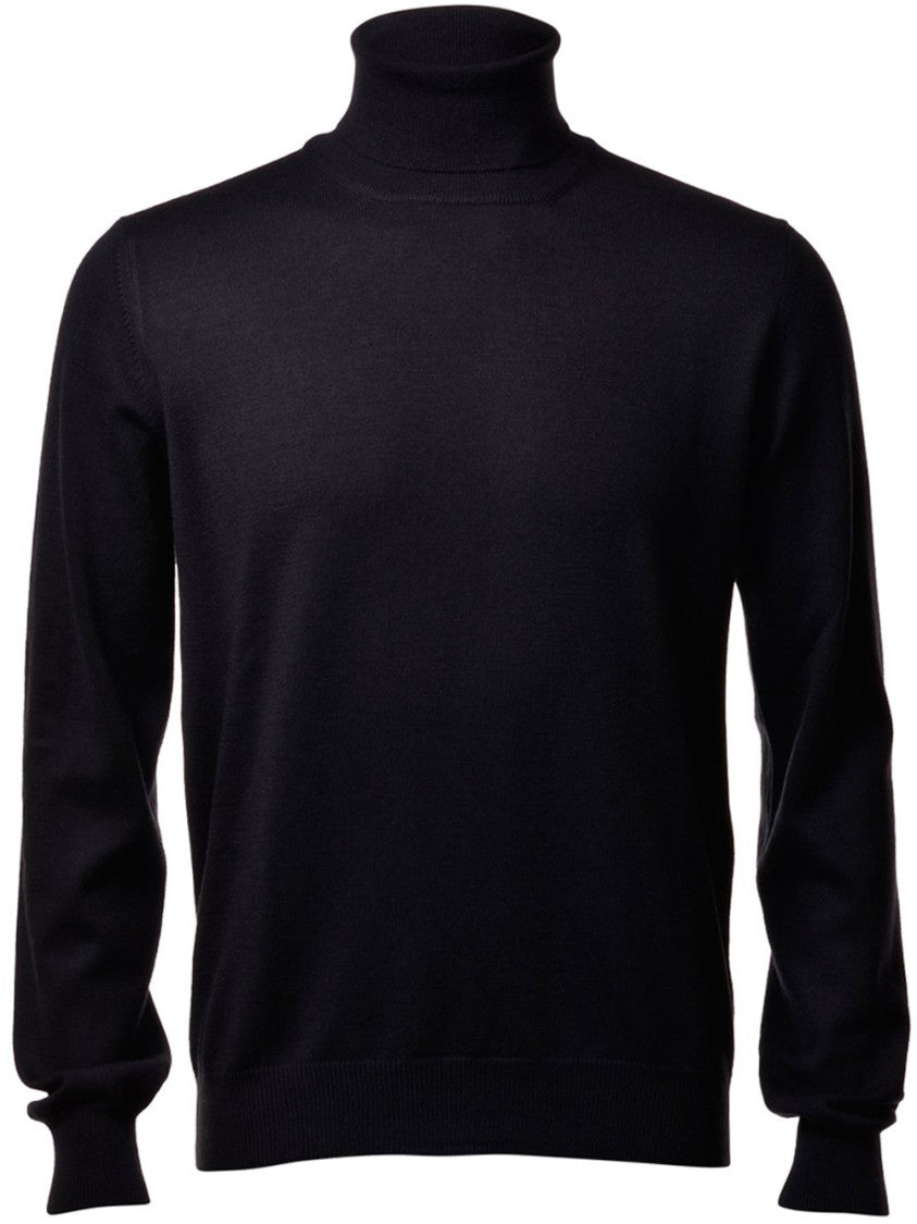 Gran Sasso Fine-Knit Turtleneck Sweater In 100% Wool