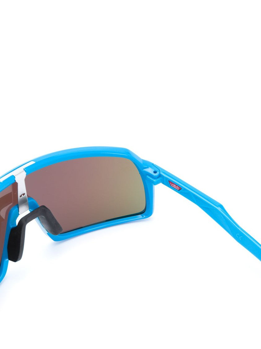 Oakley Oversized Blue Mirrored Sutro Sunglasses With Iconic Branding