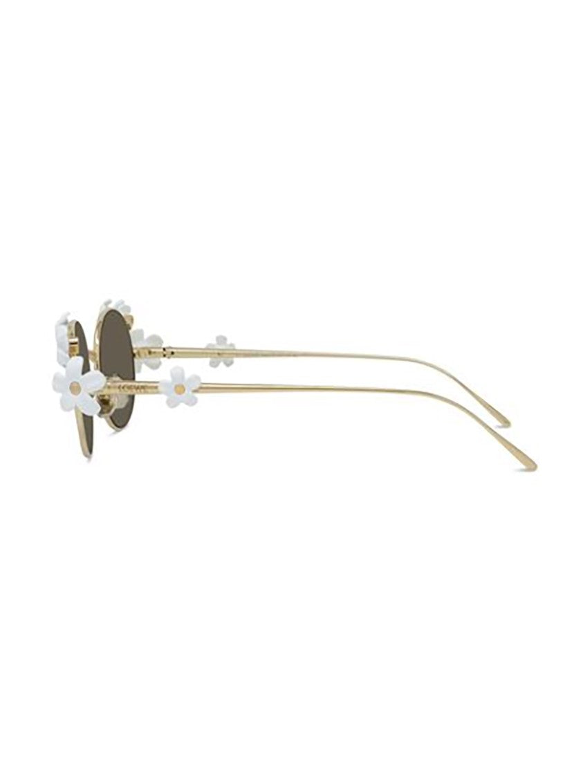 Loewe Lw40173u Floral-Embellished Round Sunglasses