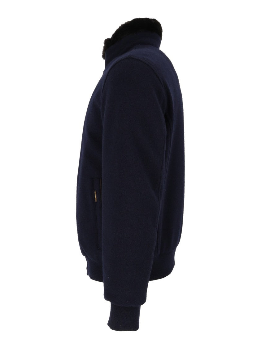 Moorer Navy Cleros-Mrw Wool Jacket
