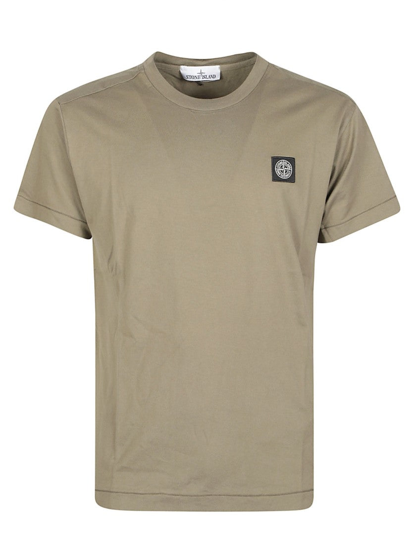 Stone Island Logo Short-Sleeve Crewneck Patch Cotton T-Shirt