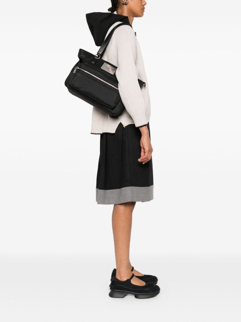 Love Moschino Black Tote Bag With Logo Plaque