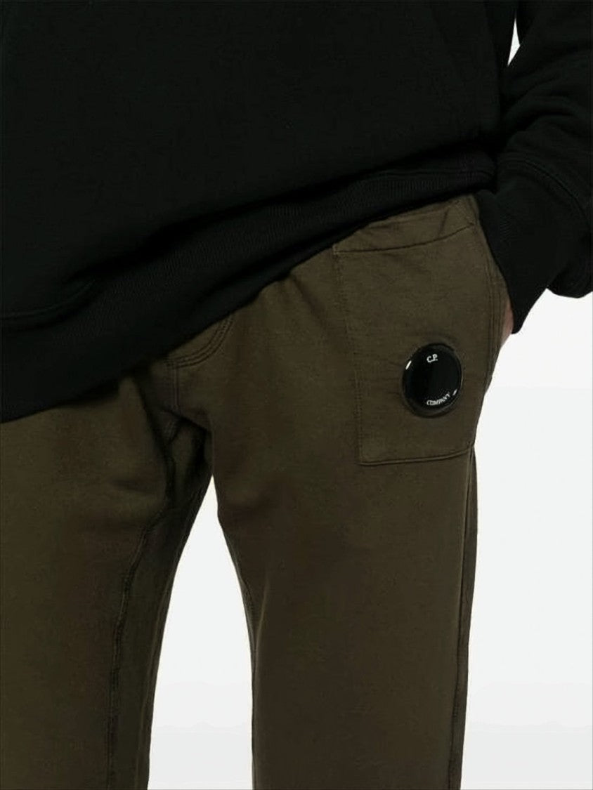 C.P. Company Relaxed Fit Brown Jogger Pants With Lens Detail