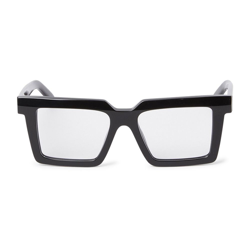 Off-White Oerj082 Style 82 Architectural Black Acetate Sunglasses
