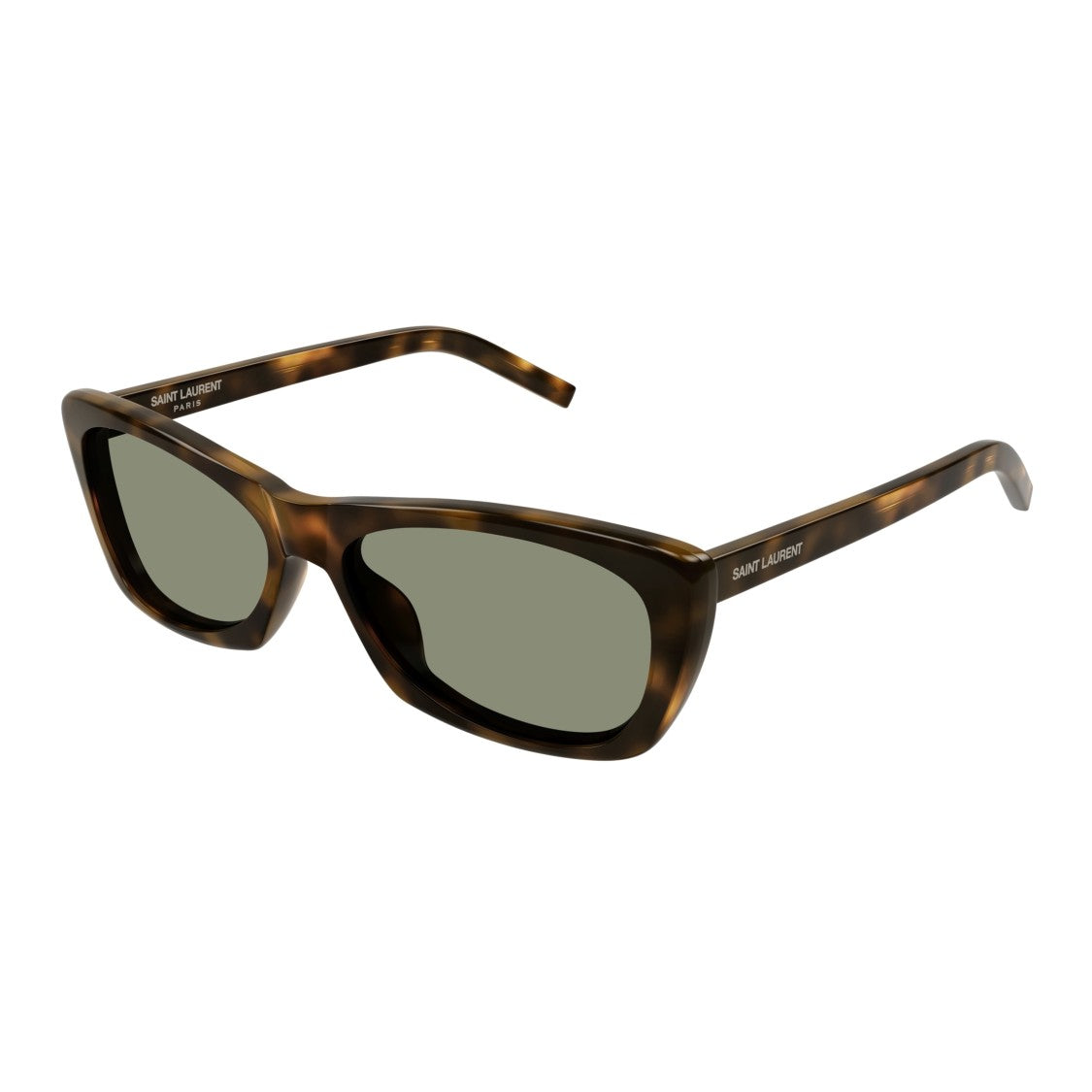 Saint Laurent Sl 613 Rectangular Tortoiseshell Sunglasses