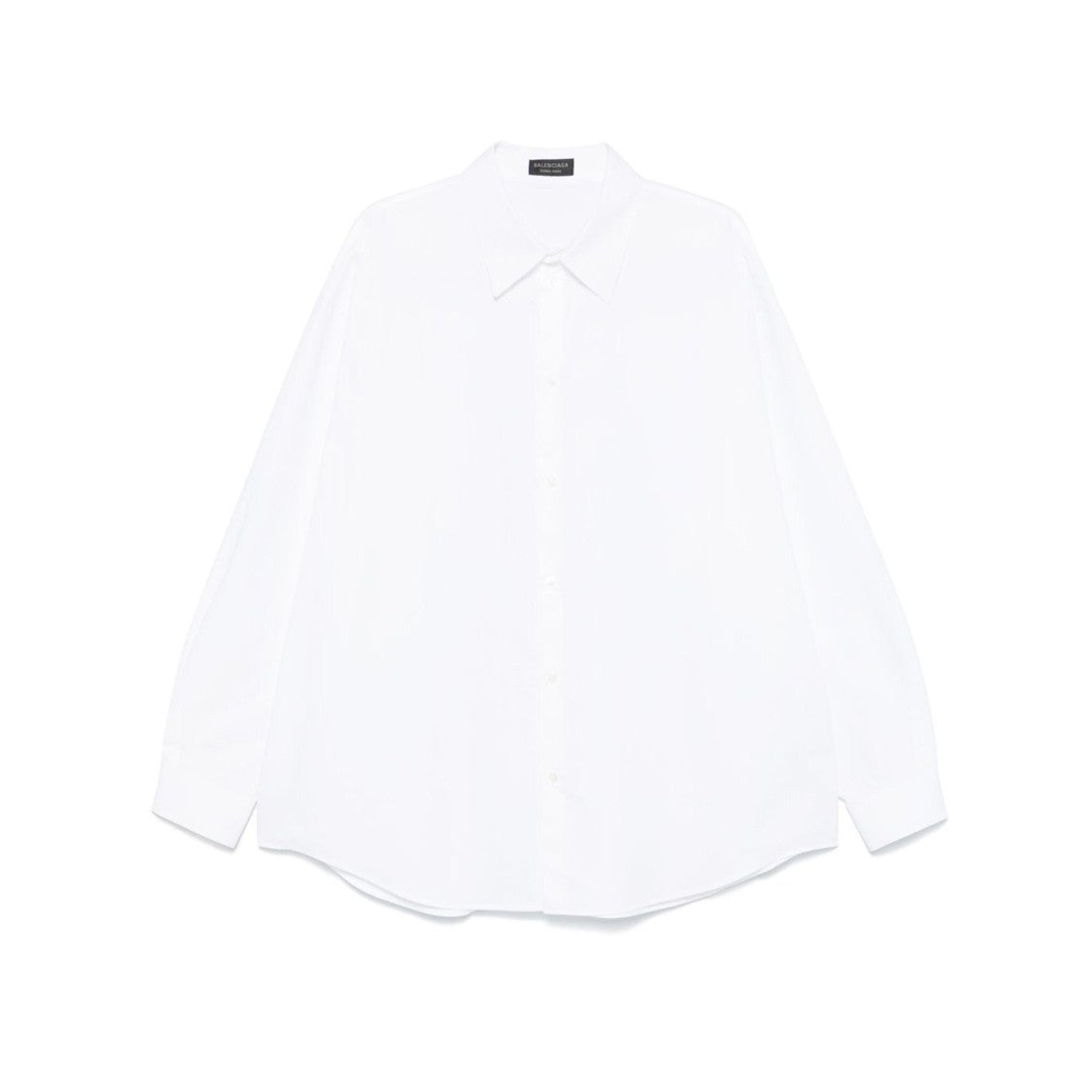 Balenciaga Relaxed Fit White Oversized Shirt With Classic Collar