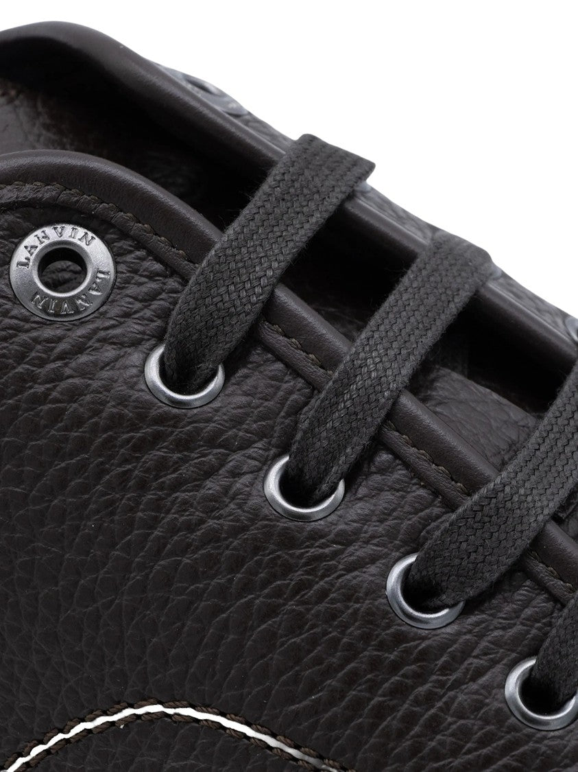 Lanvin Dbb1 Leather Low-Top Sneakers