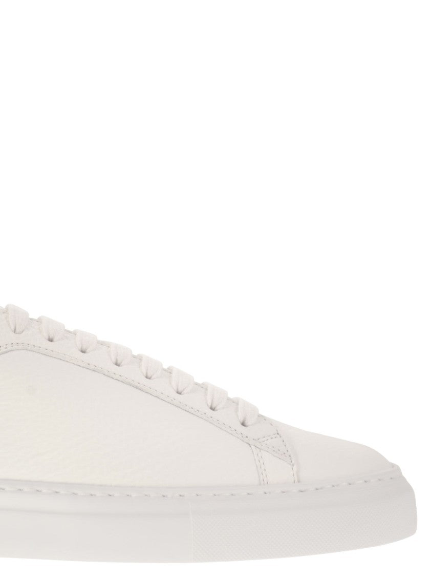 Fabiana Filippi Leather Trainers With Diamond Thread