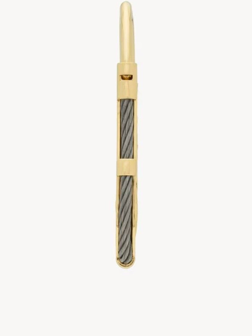Saint Laurent Porte Cles Cordage Cable Intertwined Keychain