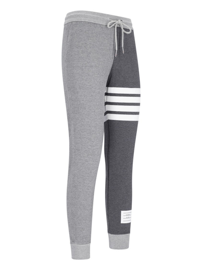 Thom Browne "Loopback 4-Bar" Sweatpants – Grey