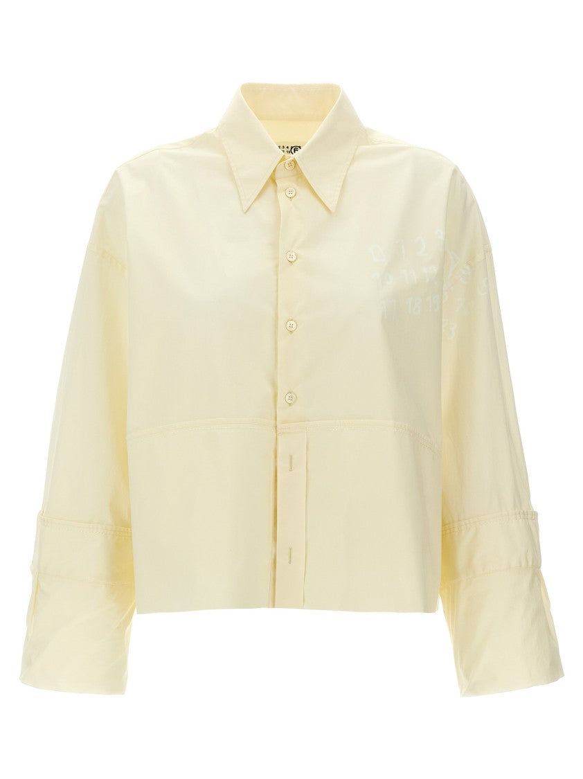 Mm6 By Maison Margiela Cotton Shirt With Front Logo Print