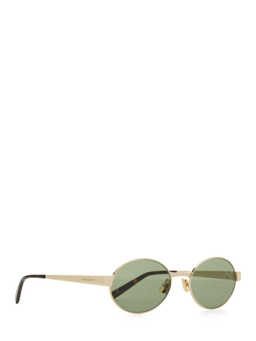 Saint Laurent Oval-Shaped Sunglasses With Gold-Toned Metal Frames