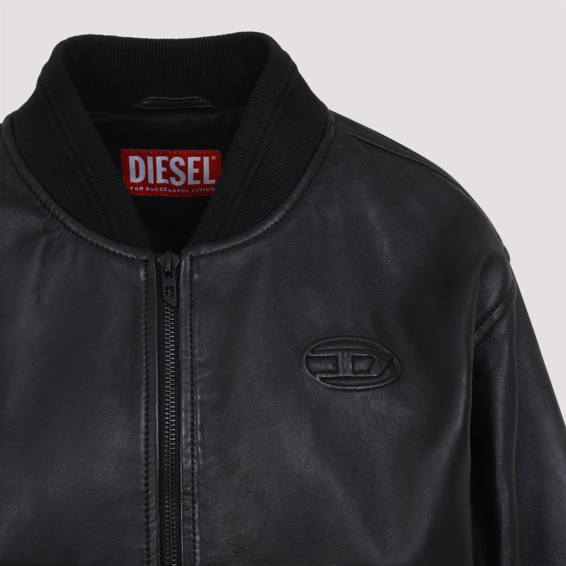 Diesel Black Lambskin Leather Jacket