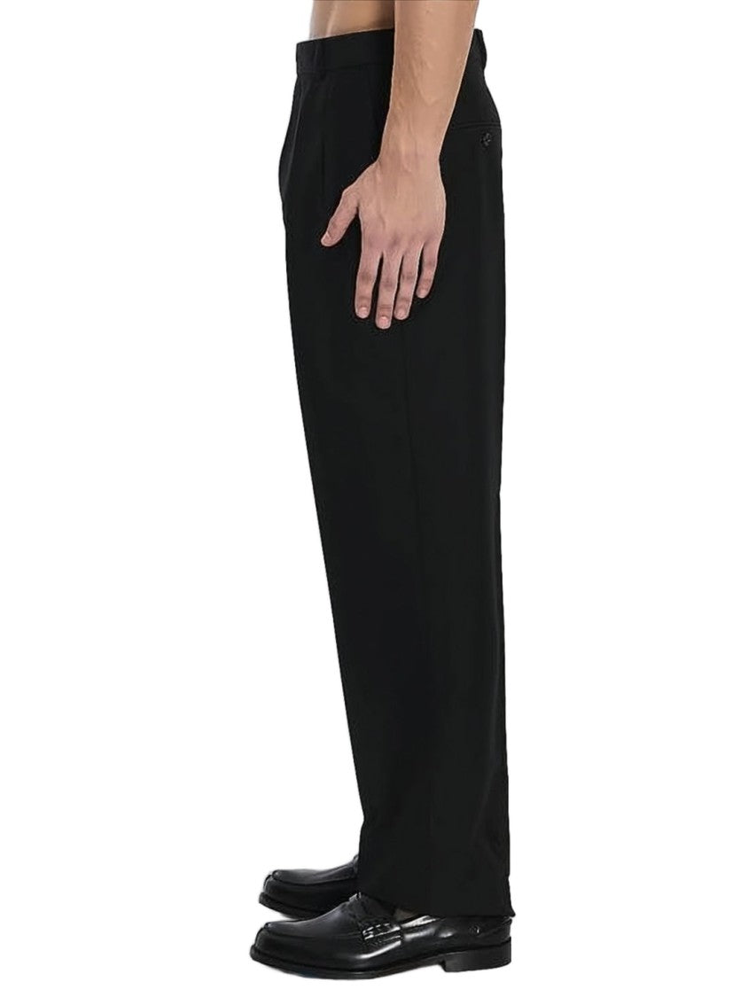 Celine Tailored Black Suit Pants With Front Pleats
