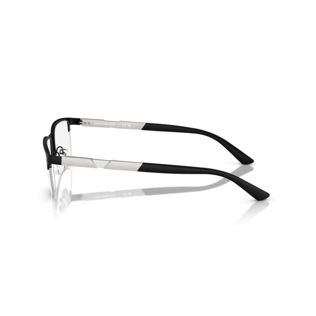 Emporio Armani 0Ea1164 Rectangular Frame Eyeglasses With Metal Accents