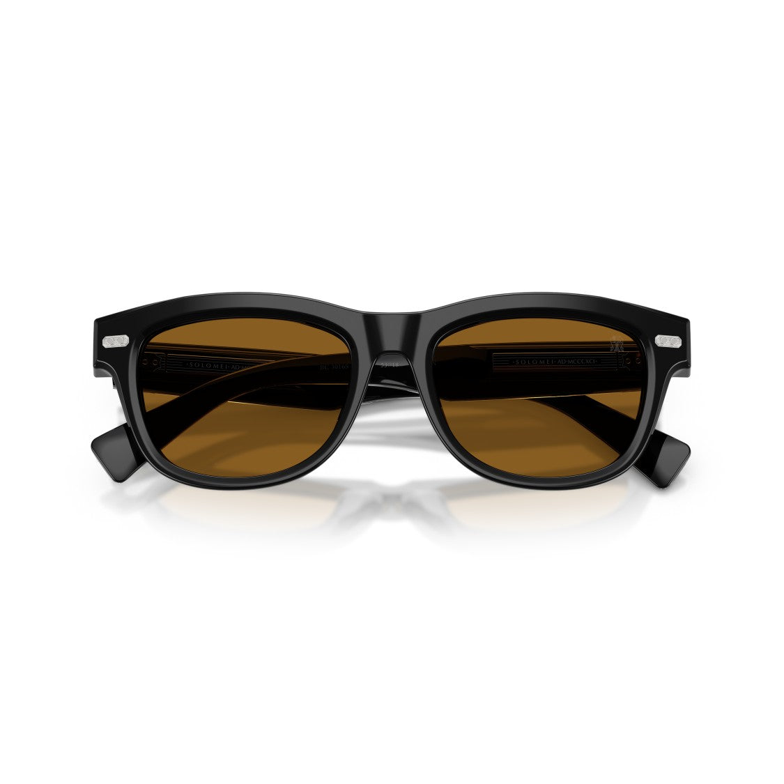 Brunello Cucinelli 0Bc3016s Rectangular Frame Sunglasses In Glossy Black Acetate
