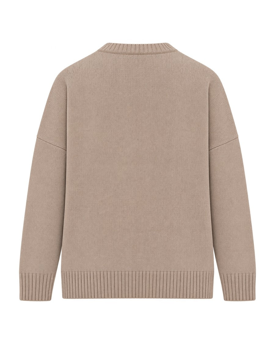 Max Mara Sabbia Pavidi Jacquard Dog Wool-Blend Sweater