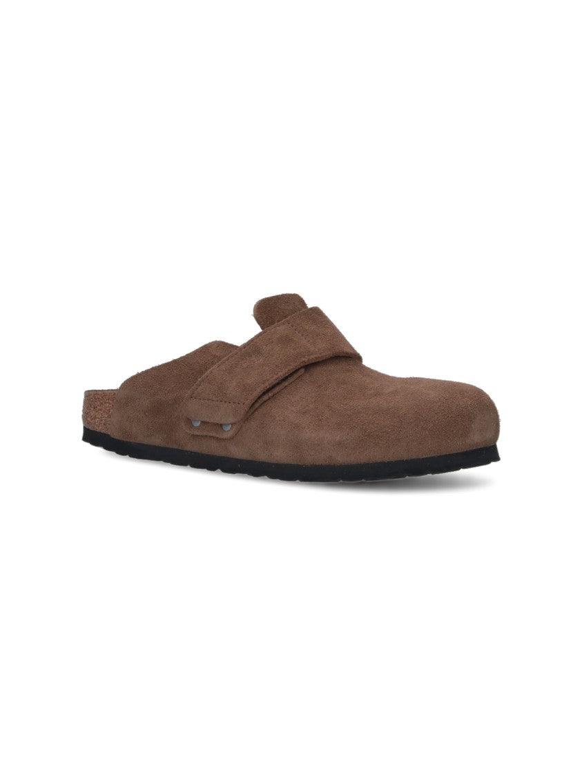 Birkenstock Brown Loma Suede Rounded Toe Mules