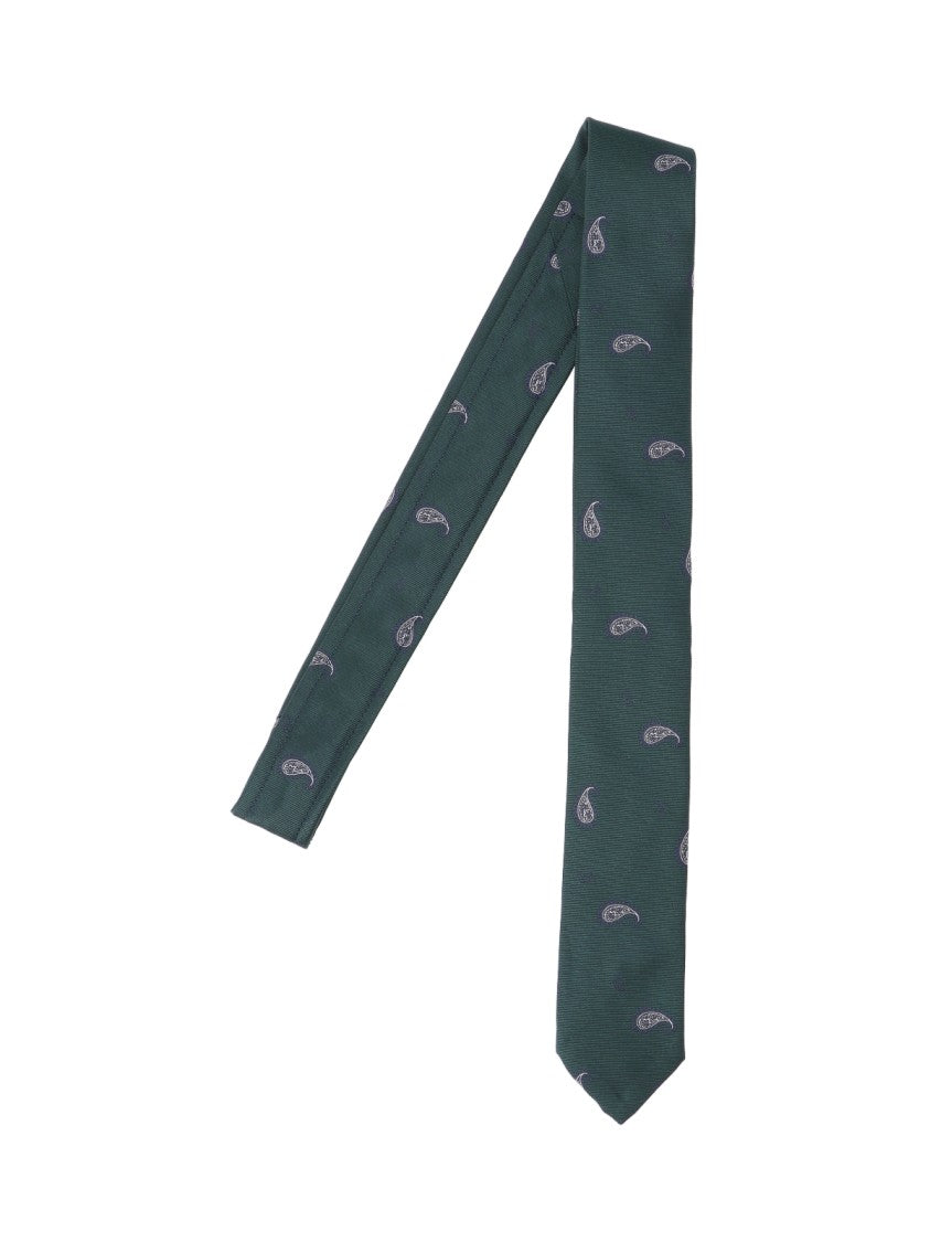 Thom Browne "Paisley" Tie – Green