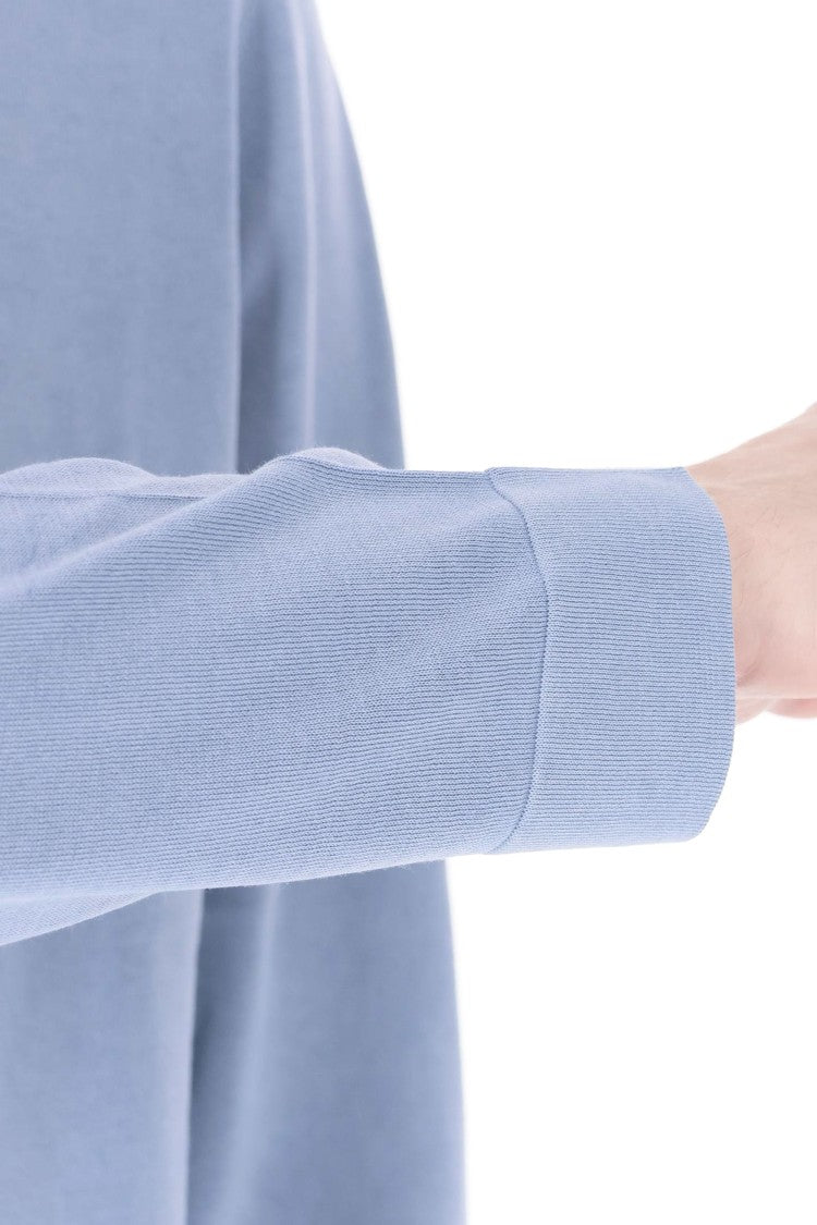 Drumohr Aviation Blue Long-Sleeve Frosted T-Shirt