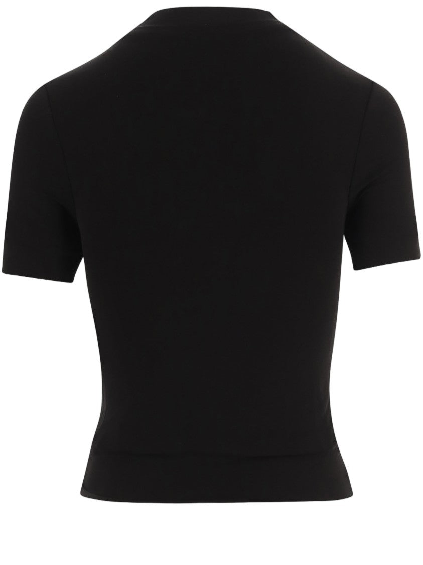 Maison Margiela Black Fitted Stretch Cupro T-Shirt