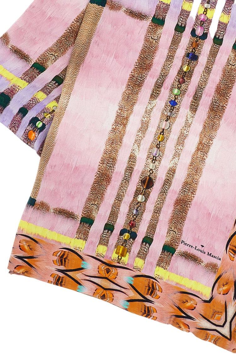 Pierre-Louis Mascia Multicolor Silk Scarf With Abstract Motifs