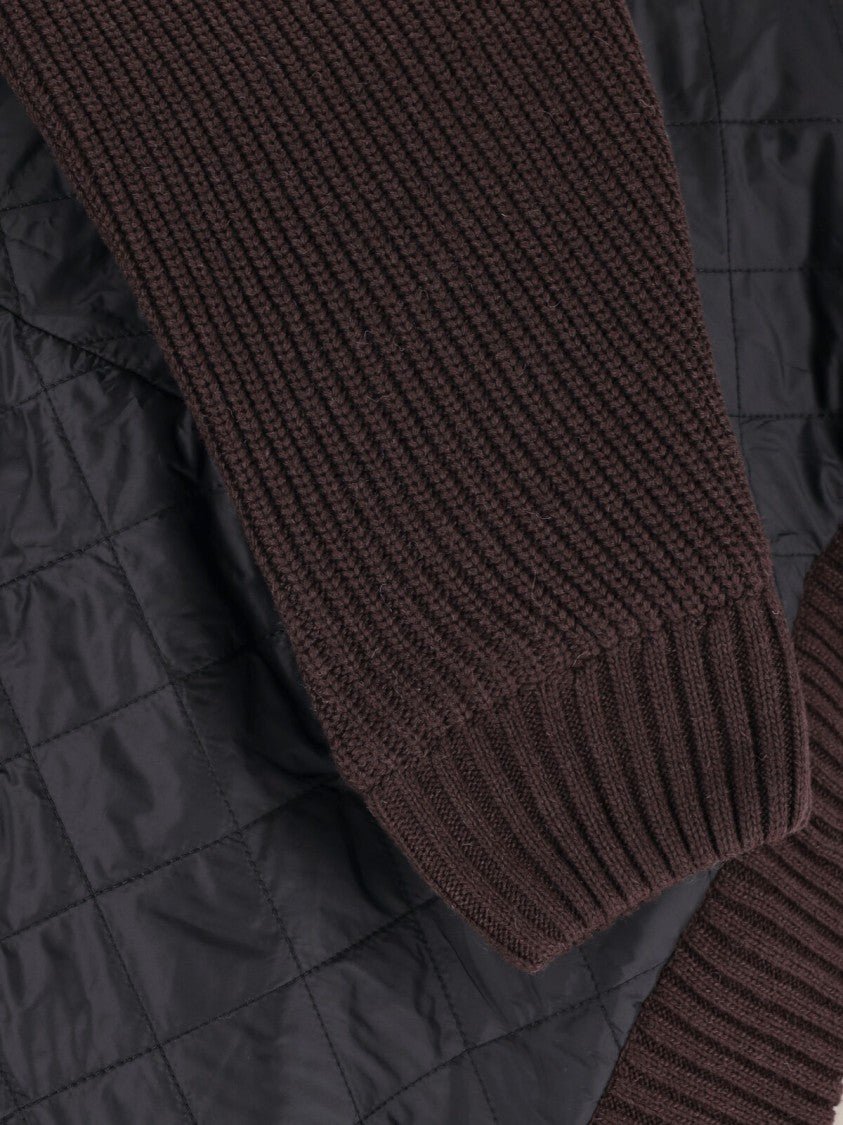 Carhartt Wip Brown Banley Padded High-Neck Wool-Blend Jacket
