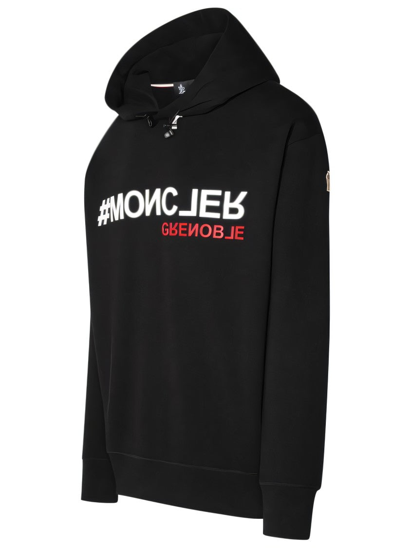 Moncler Graphic Print Black Hoodie
