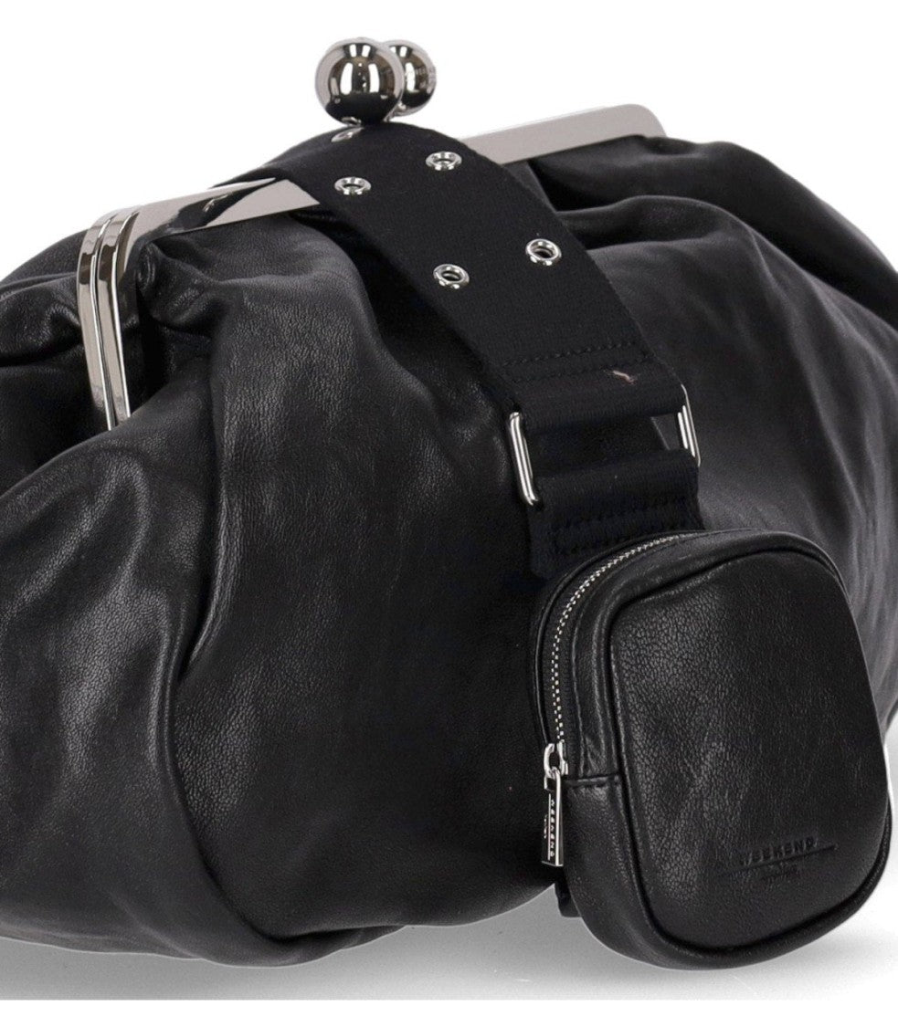 Max Mara Cristin Large Black Clutch