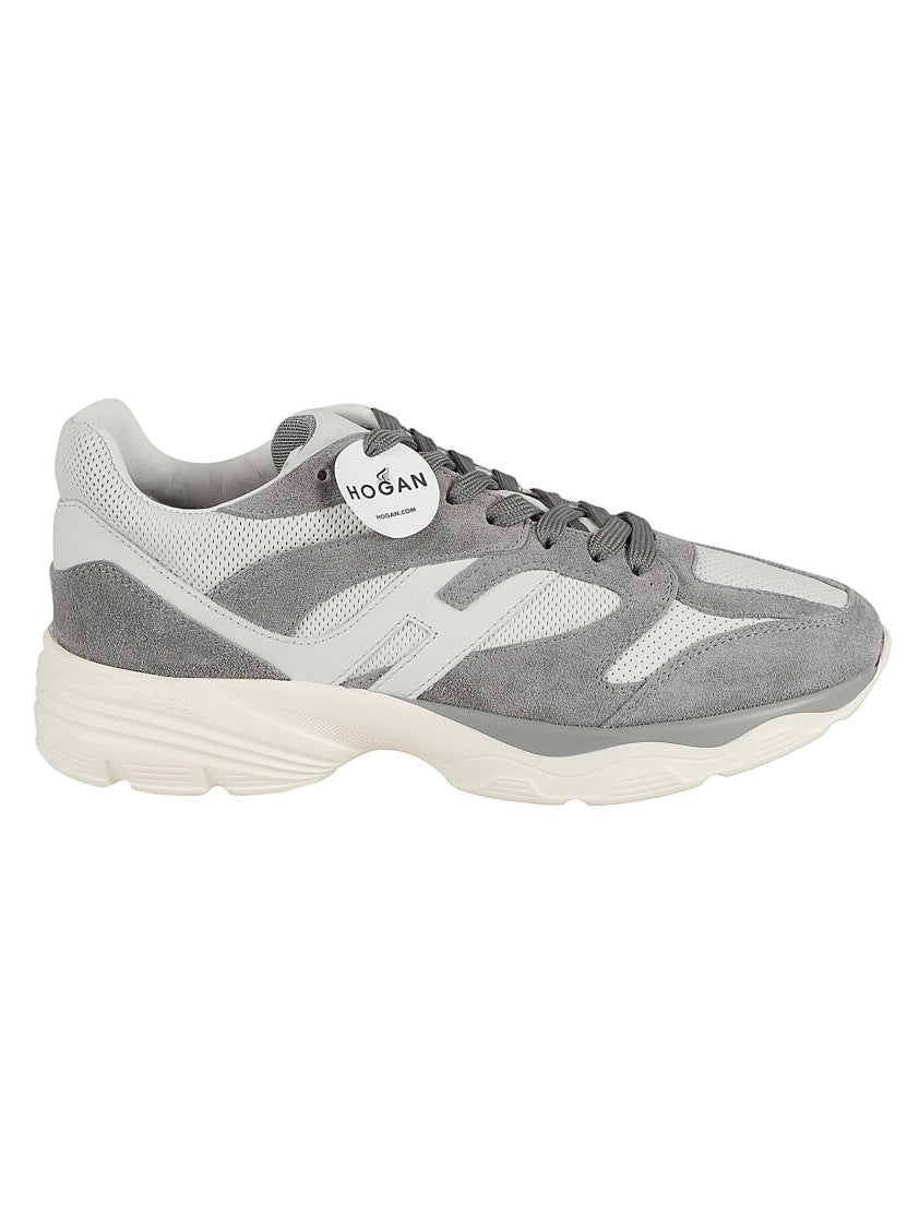 Hogan Grey Sneakers With Suede
