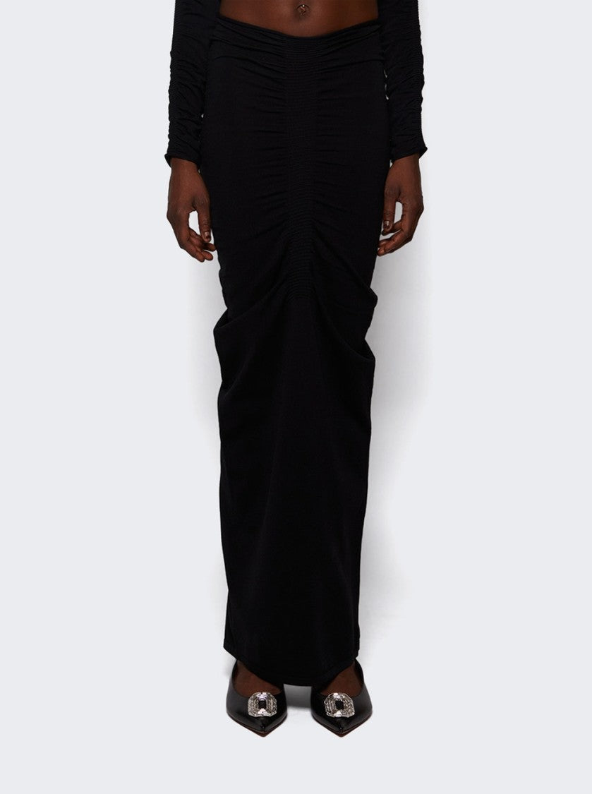 Alexander Wang Ruched Midi Skirt Black