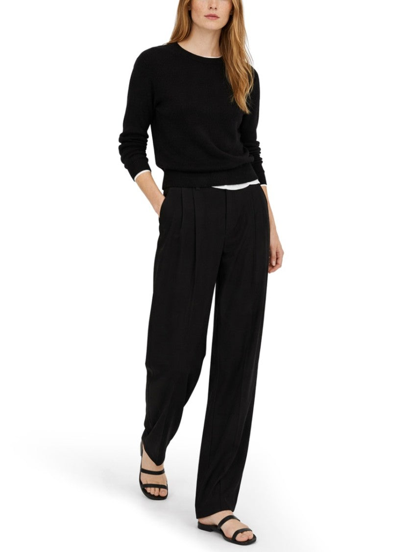 Bottega Veneta Silk Blend Tailored Pants With High Waist