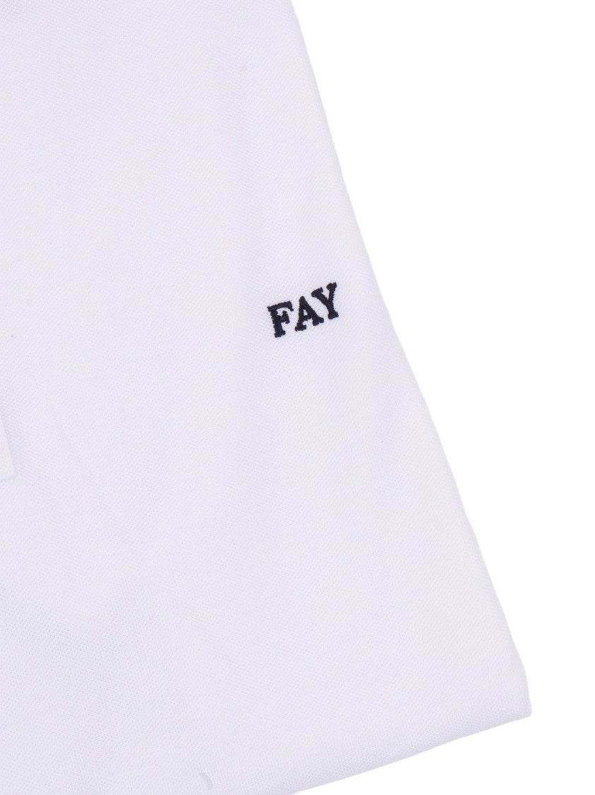 Fay Short Sleeve Double Collar Polo Shirt