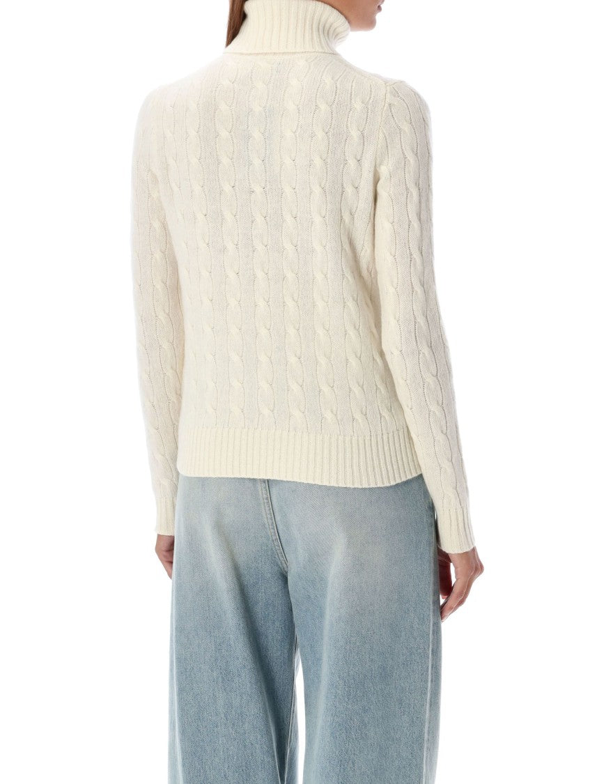 Polo Ralph Lauren Cable-Knit Turtleneck Sweater In Soft Wool-Cashmere Blend
