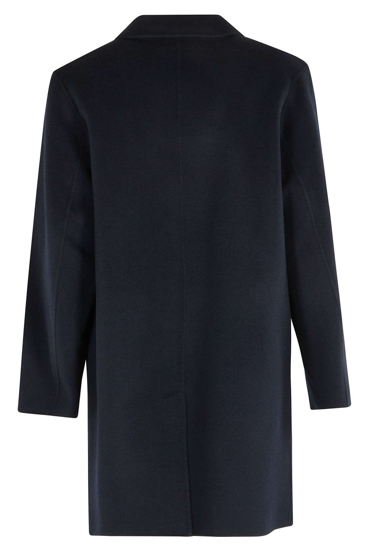 Amaranto Structured Wool Coat With Lapel Neckline