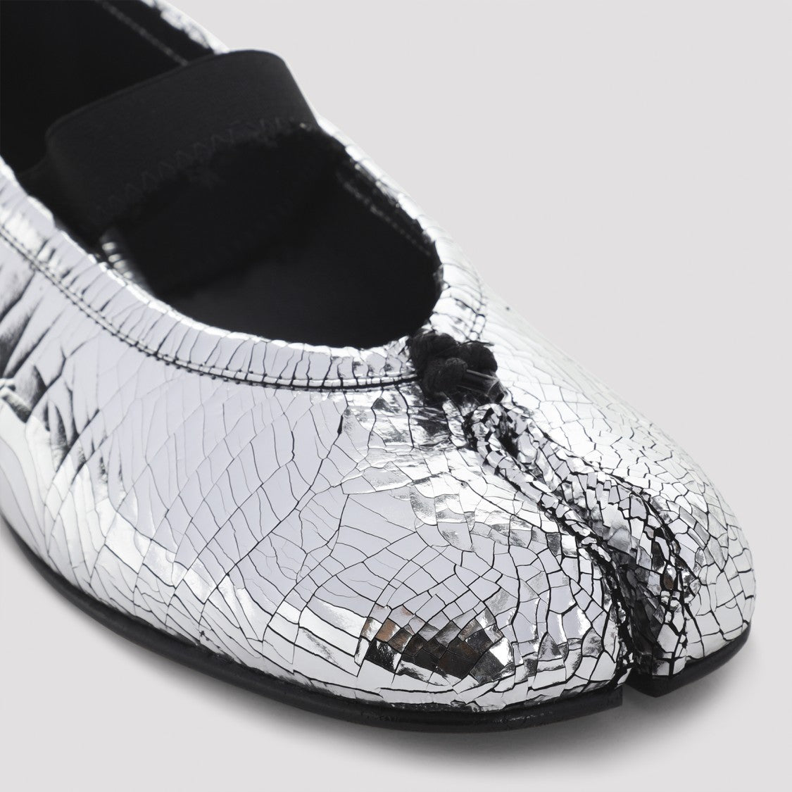 Maison Margiela Silver Calf Leather Ballet Shoes