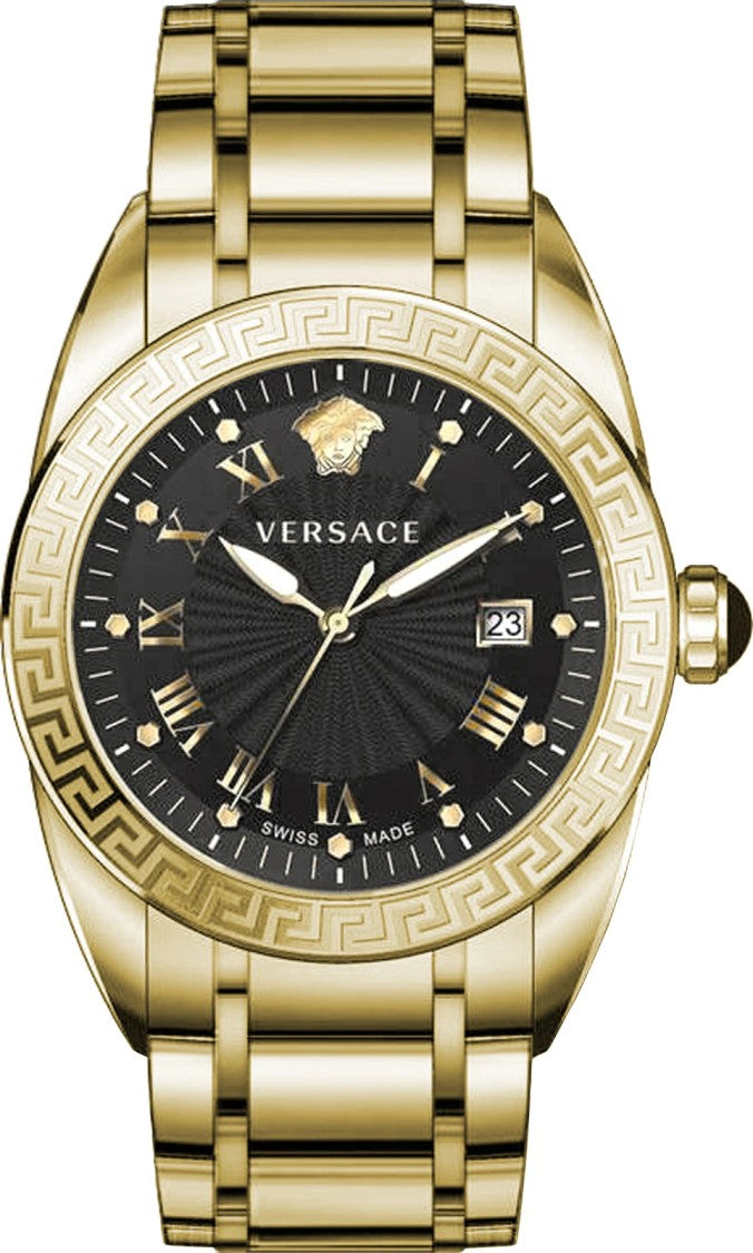 Versace Chronograph V-Ray 44Mm Stainless Steel Watch With Blue Dial
