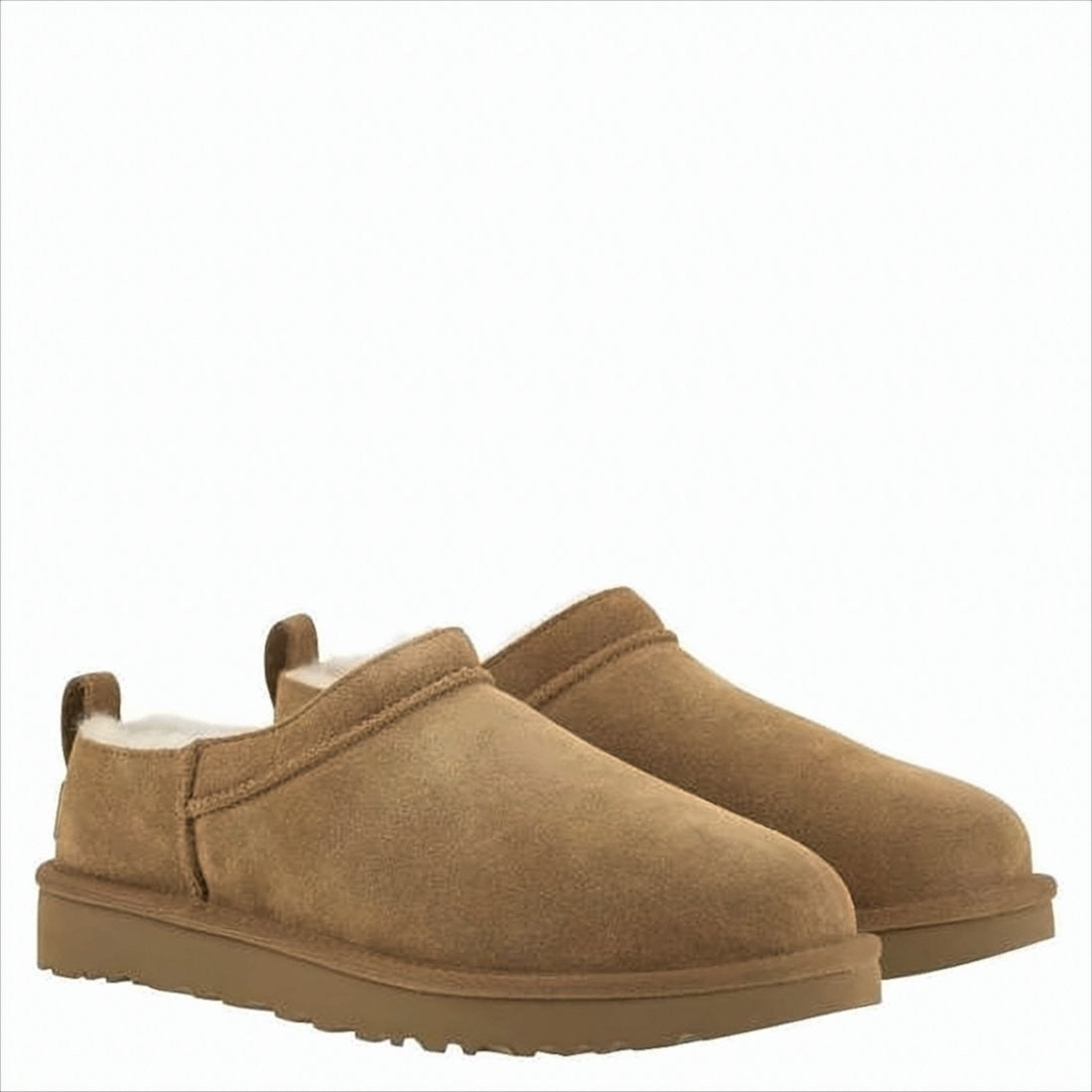 Ugg Soft Suede Mule With Lambskin Lining