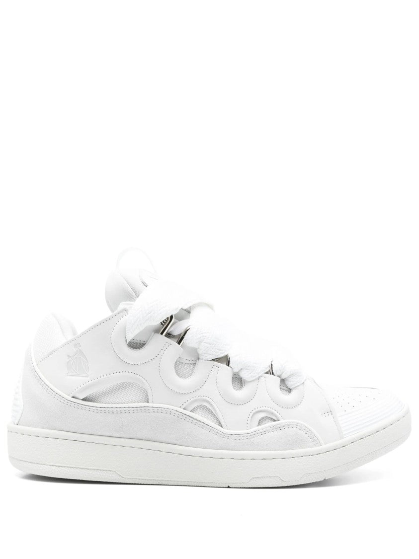 Lanvin White Curb Sneakers Calf Leather Sneakers