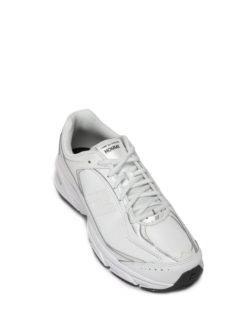 Comme Des Garçons X New Balance White Sneakers With Durable Rubber Sole