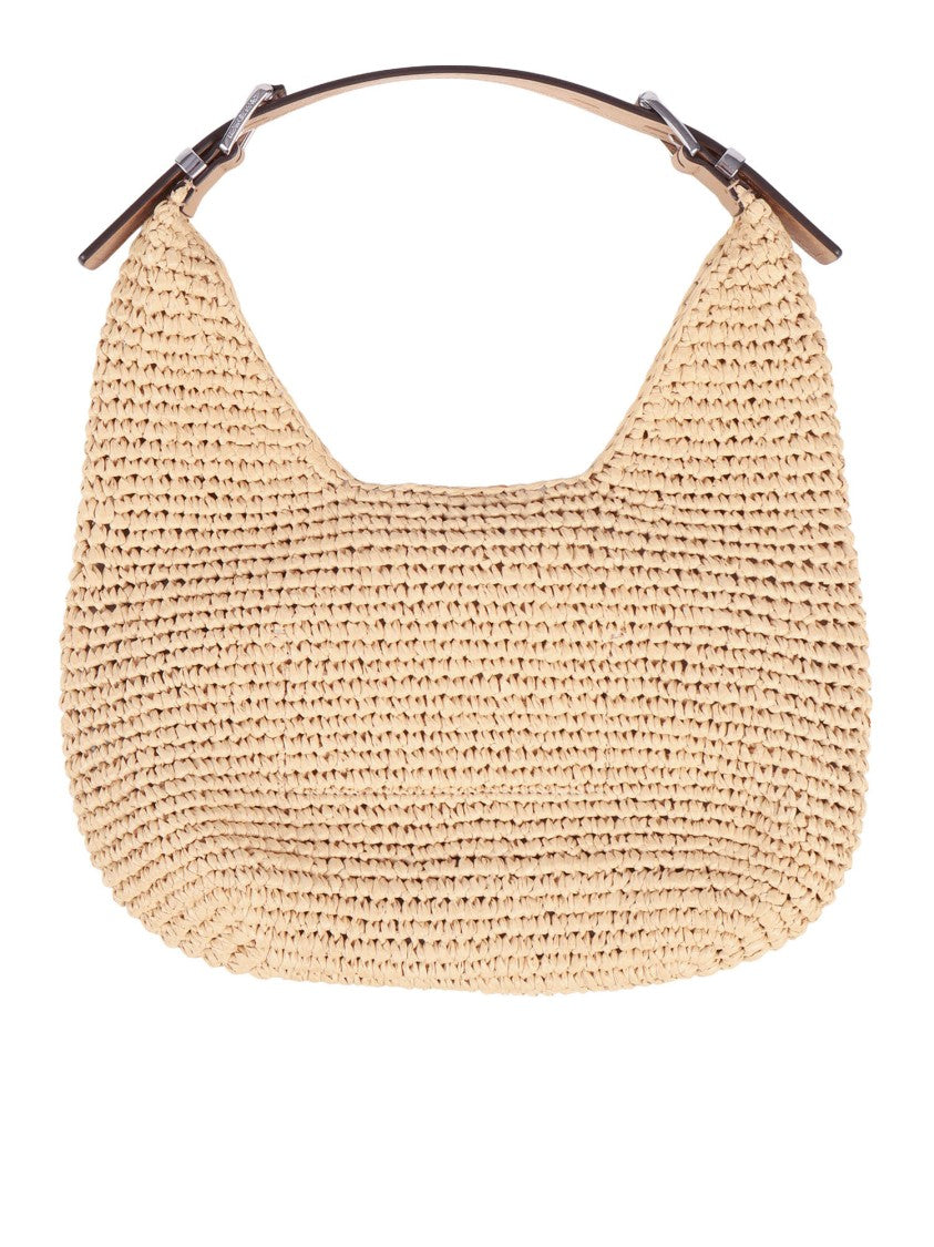 Michael Kors Small Woven Polypropylene Hobo Bag
