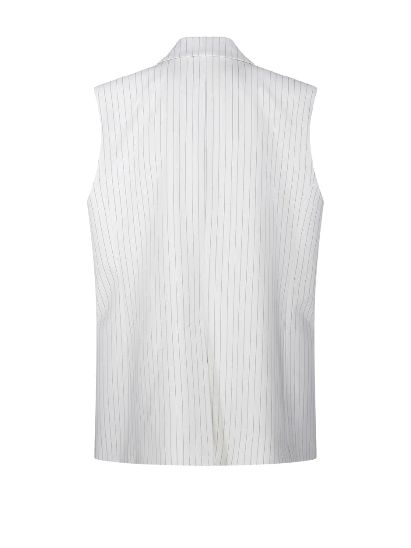 Parosh Sleeveless Double-Breasted Over Jacket