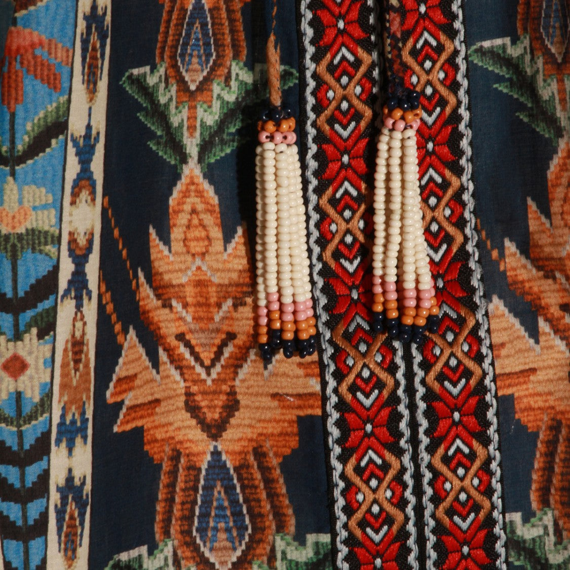 Farm Rio Intricately Embroidered Bohemian Top