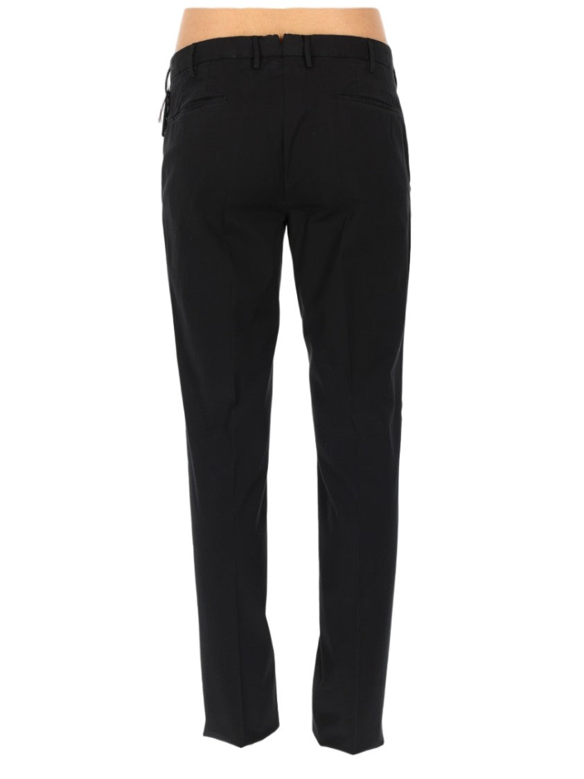 Incotex Black Slim Fit Cotton-Blend Chinos