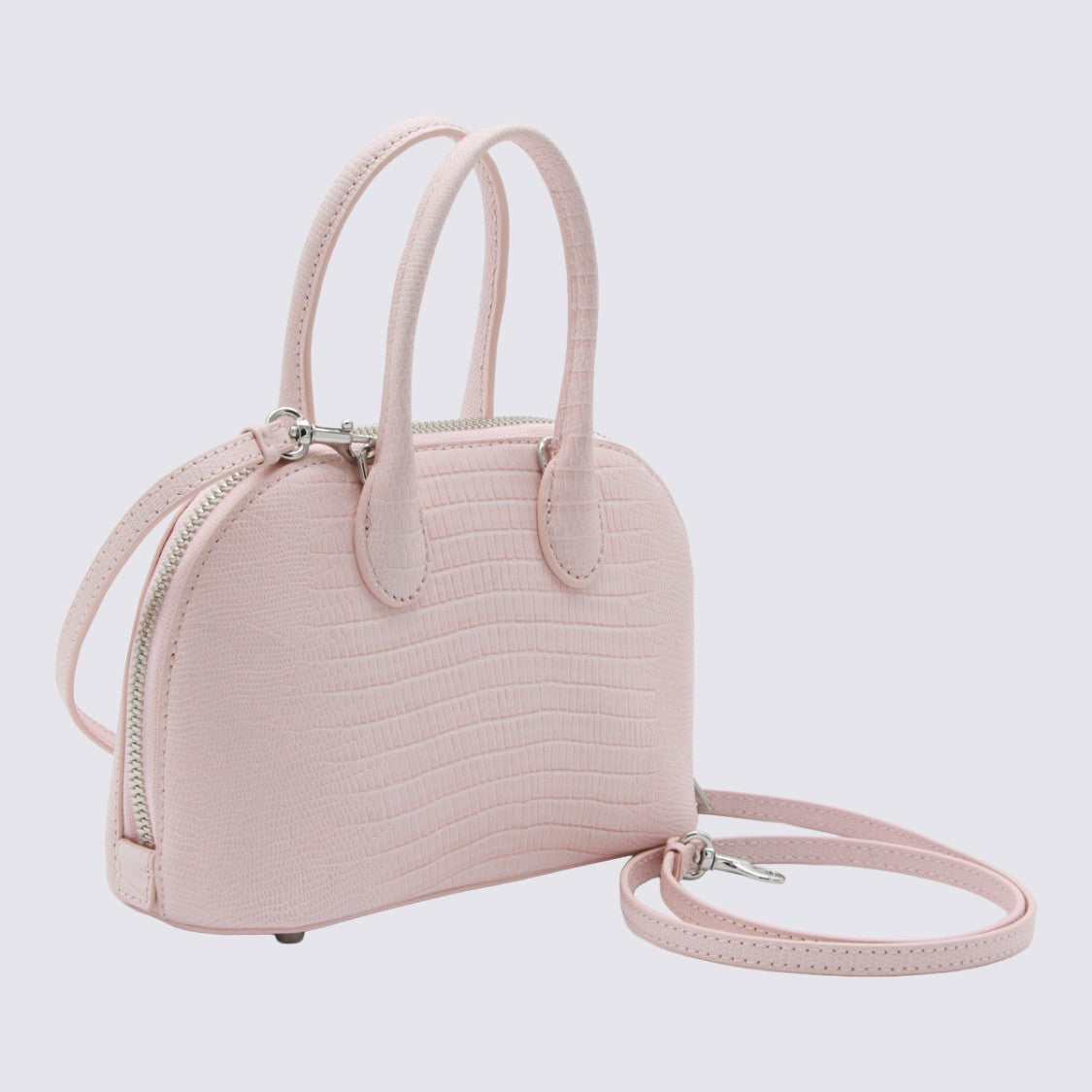 Self-Portrait Textured Pink Handbag With Playful Charms