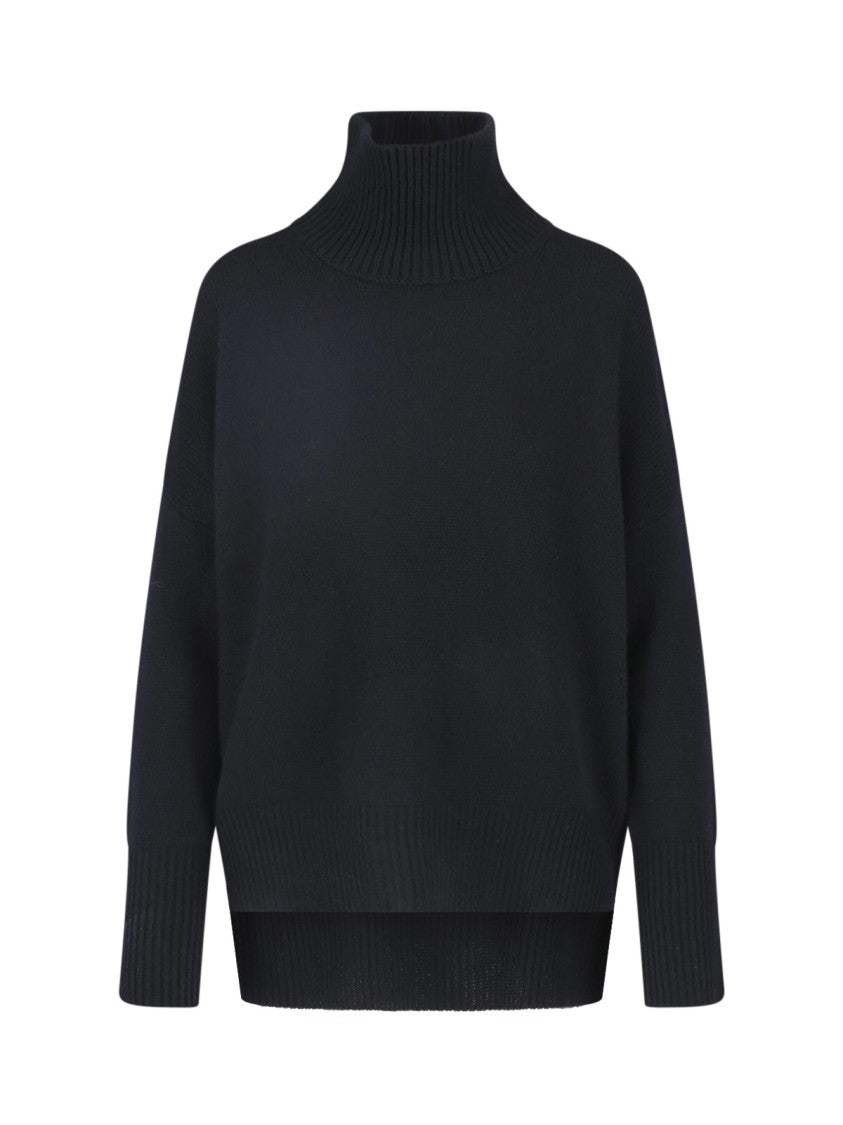Lisa Yang High Ribbed Turtleneck Boxy Knit Sweater